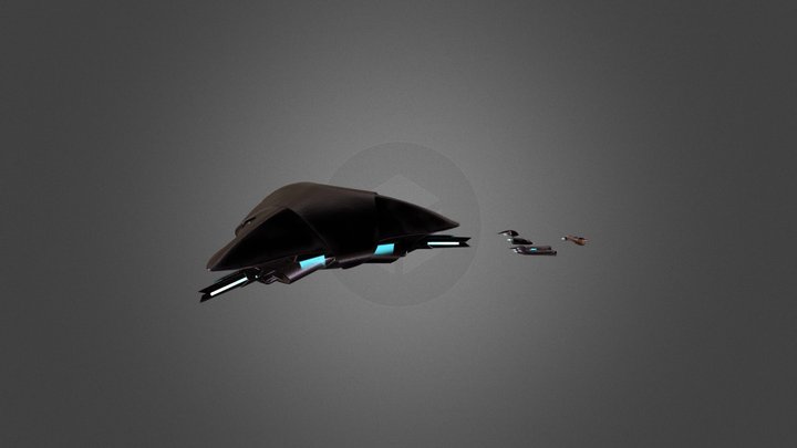 Spaceships Sketchfab 3D Model