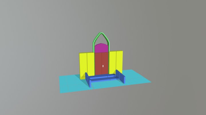8 Scene Blocking (red door blocked scene) 3D Model
