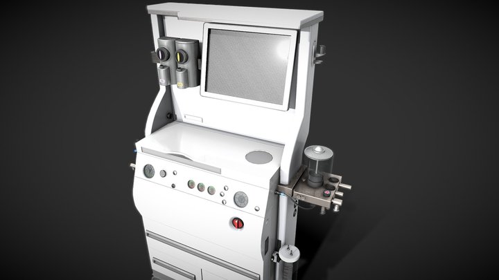 Anesthesia Breathing System 3D Model