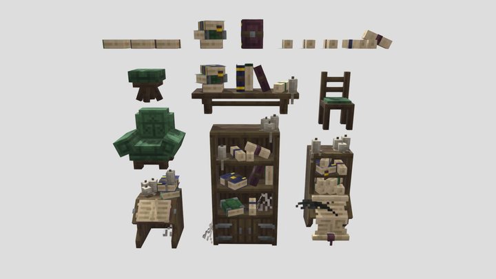 Dungeon Library | Furniture 3D Model