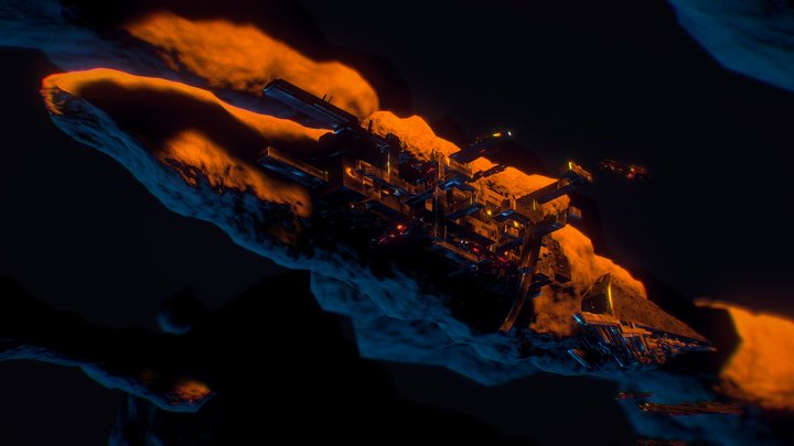Asteroid Base USD Workflow Test 4
