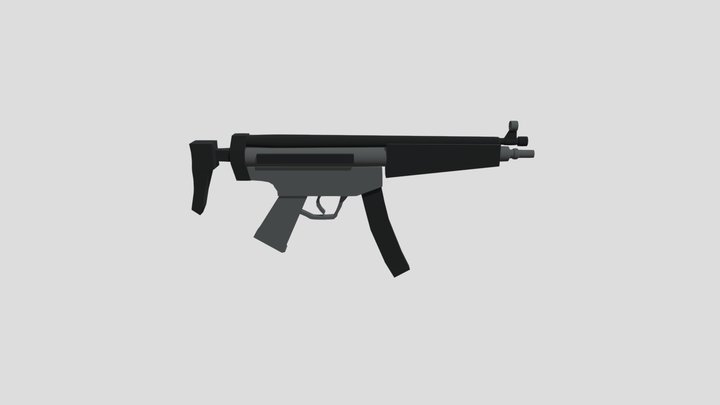 Low Poly MP5 3D Model