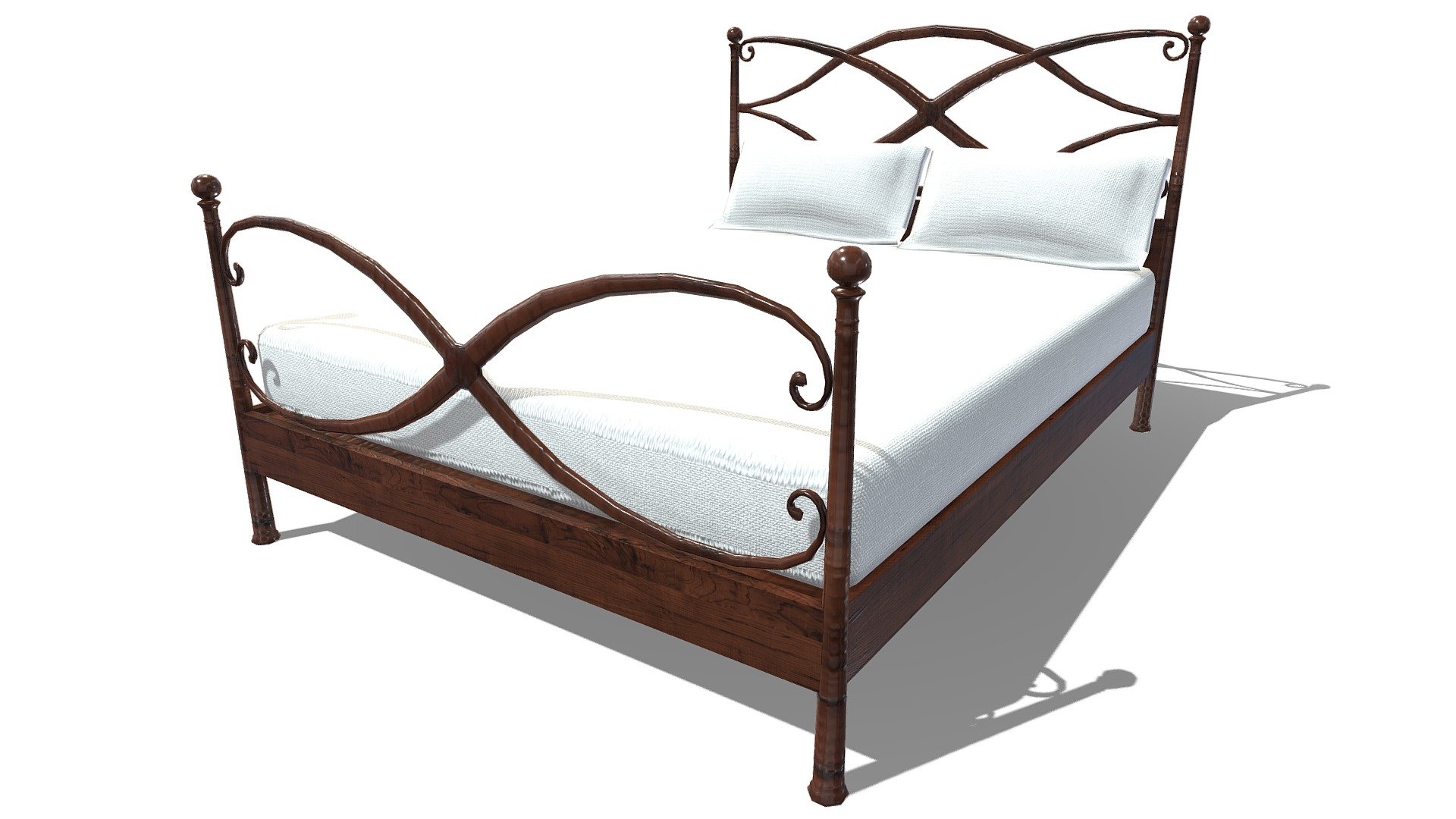 Decorative Headboard Bed - Buy Royalty Free 3D model by Studio Lab ...