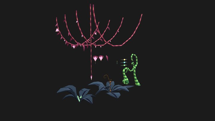 Fantasy jungle plants Assets 3D Model