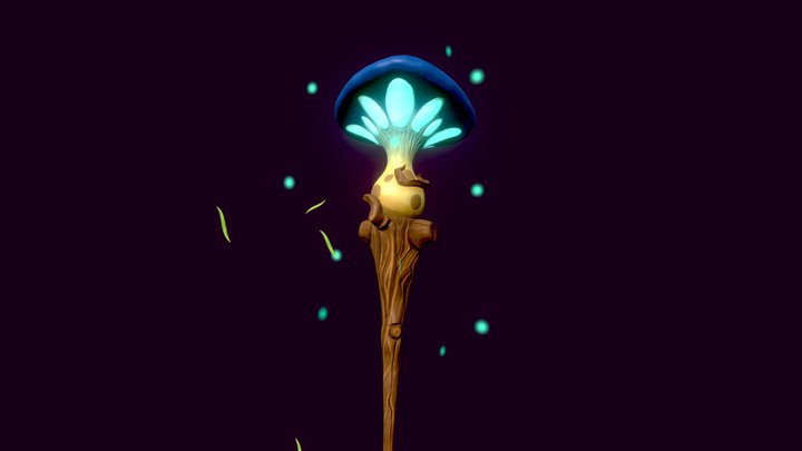 Mushroom Staff 3D Model