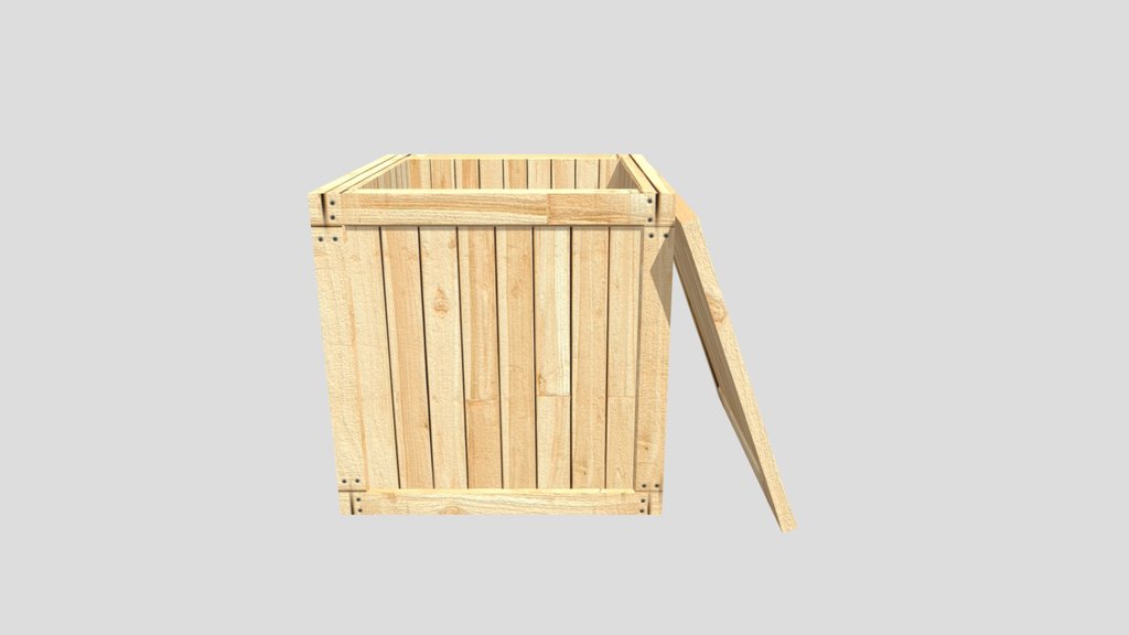 Open Wooden Crate