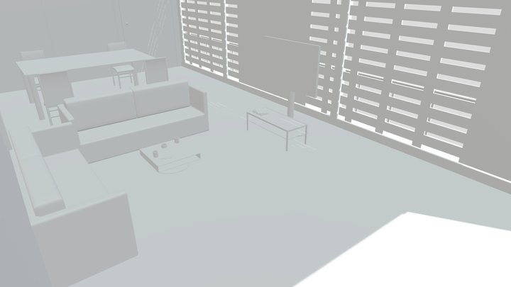 Ruang Tamu Minimalis 3D Model
