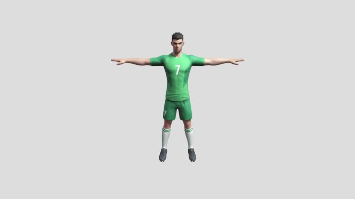 FootBall Character 3D Model