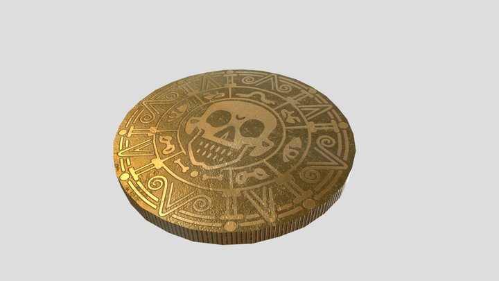 Pirate Coin 3D Model