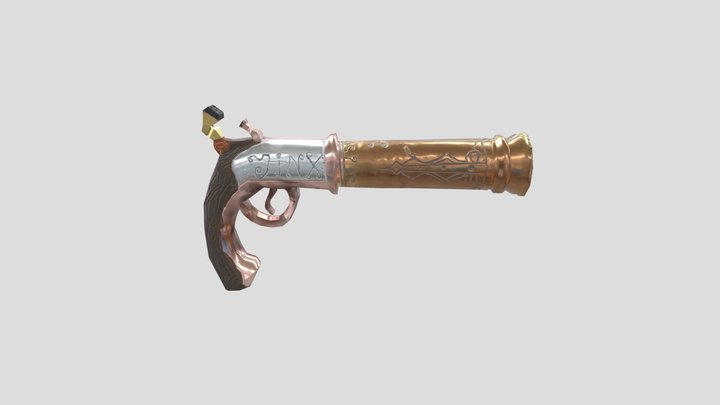pistola de mecha 3D Model
