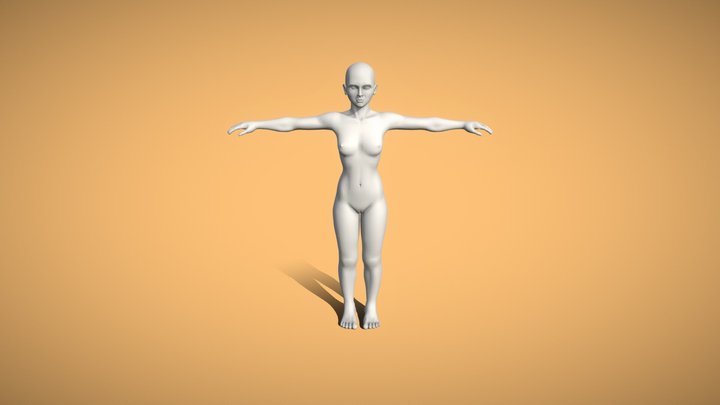 Base Mesh for Animation - Stylized Woman 3D Model