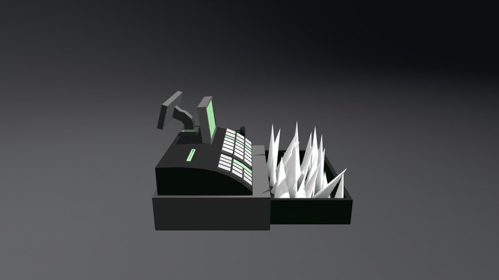 The Spiky Cashier Machine 3D Model