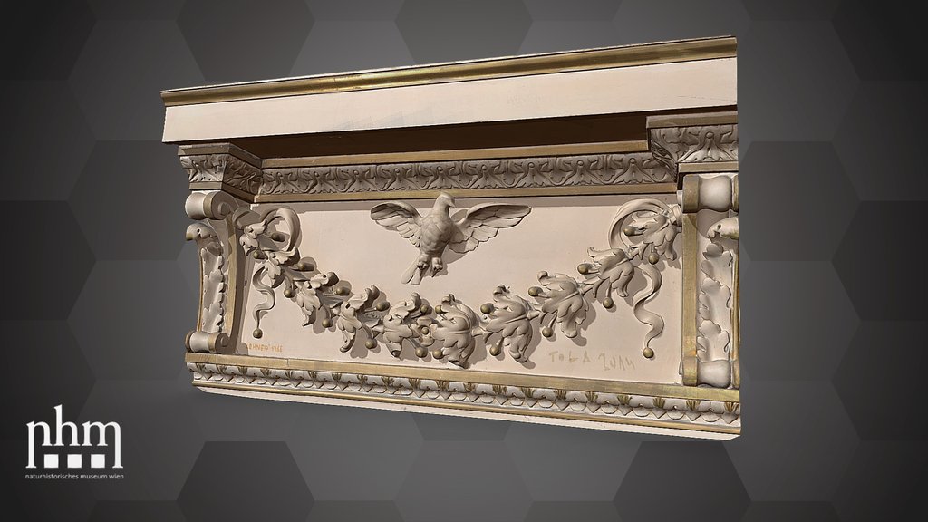 High relief of a dove