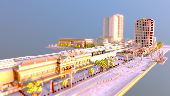 South Brisbane City 1.5:1 [Minecraft Diorama]