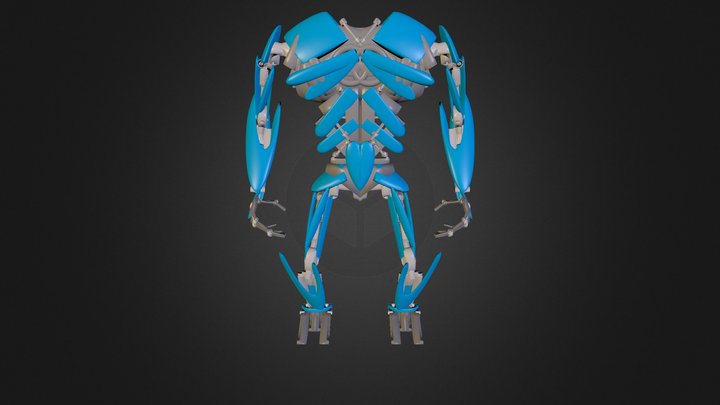 blu robot 3D Model