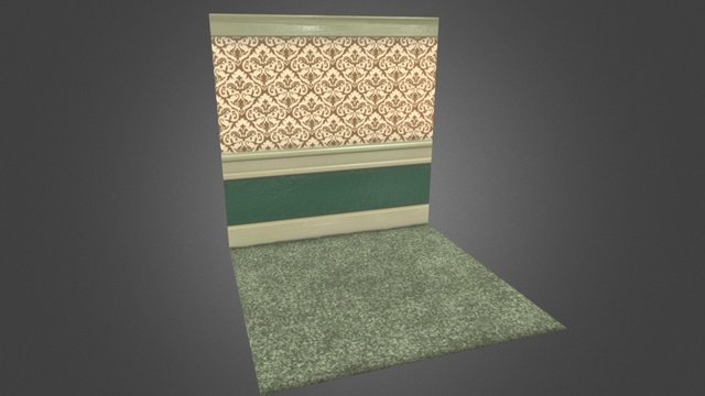 Hotel wall and floor 3D Model