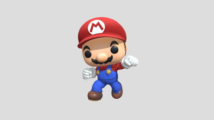 Mario Funko Pop Bros 3D Model