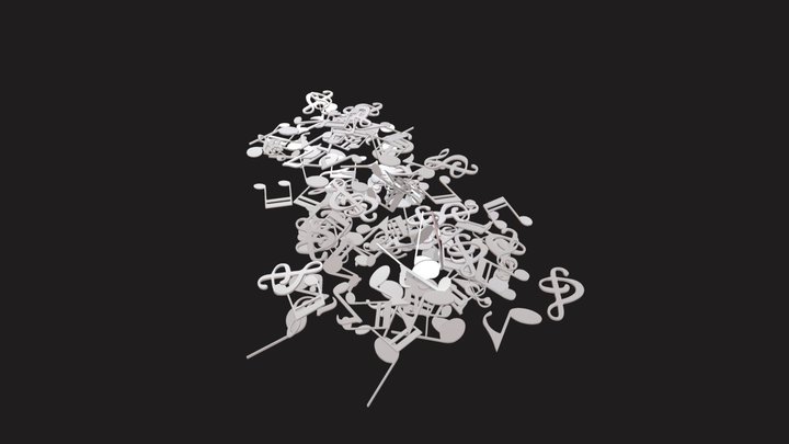 musical notes effect (3) – Free 3D Model STL