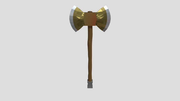 2-Sided Battle Axe 3D Model