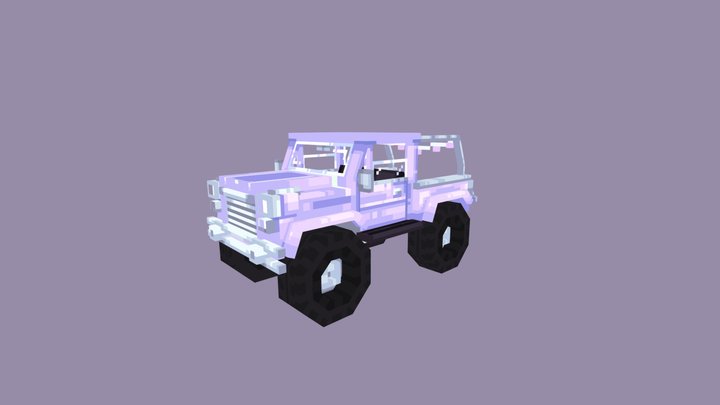 Purple Jeep 3D Model