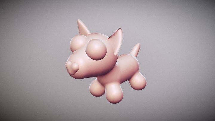 Bad Metaball Dog 3D Model