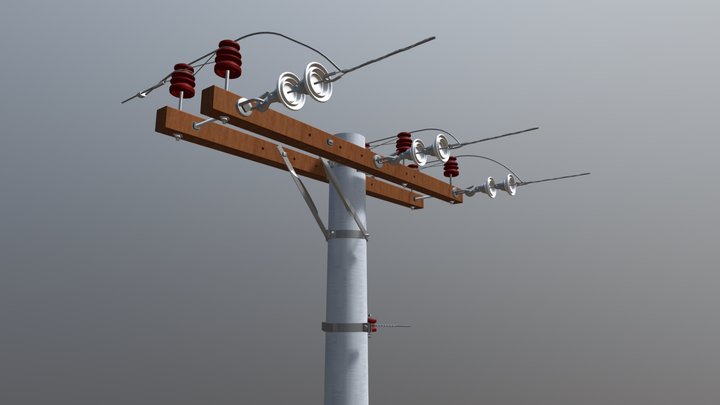 ESTRUTURA N3-2 POSTE 18m – Kostenloses 3D-Modell STL