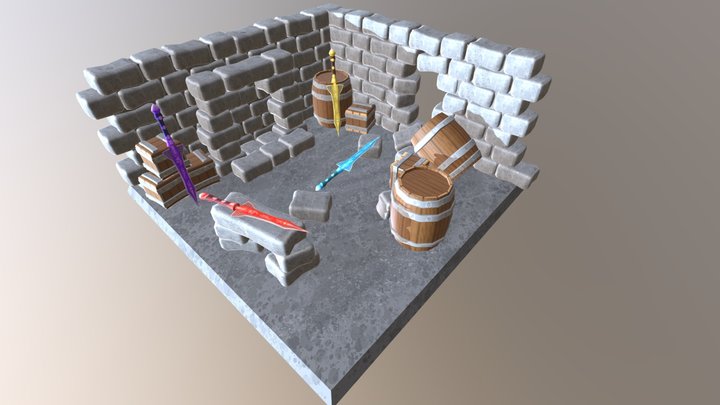 Basic Medieval Room 3D Model