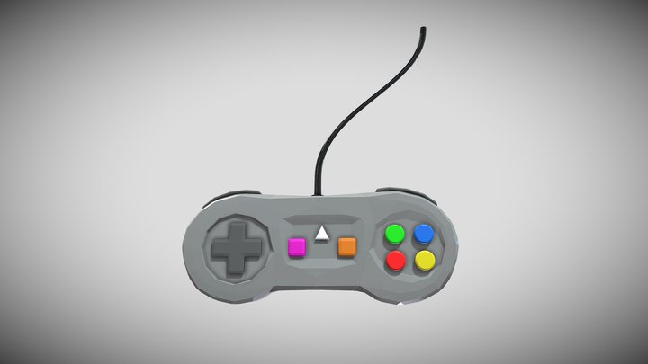 Oldschool Game Controller 3D Model
