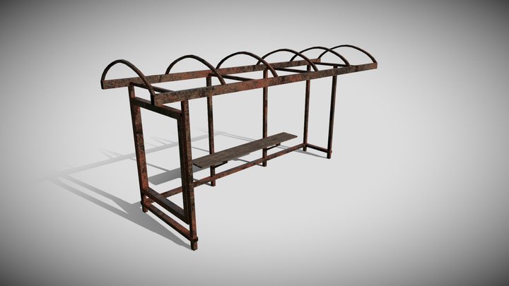Old Bus Stop 3D Model