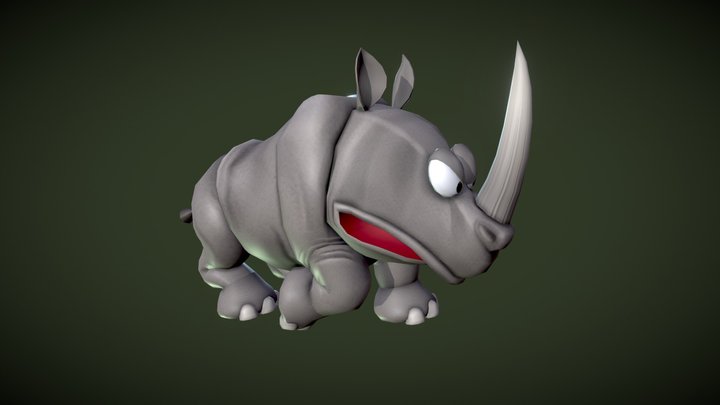 Rambi the Rhino - Donkey Kong Country 3D Model