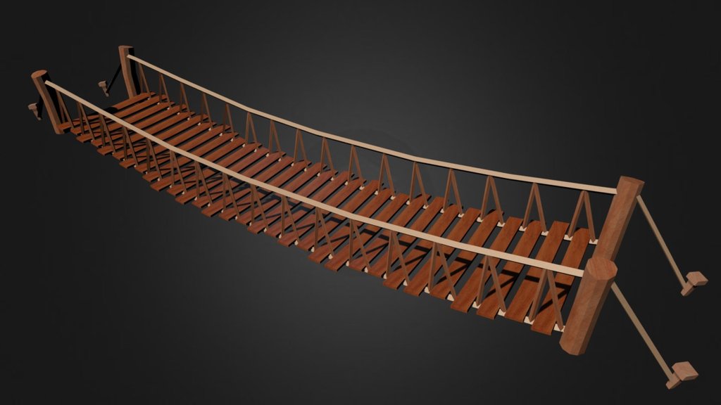 Wood bridge - 3D model by Lluis Castellet Balcells (@castellet ...