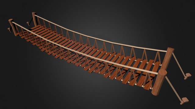 Wood bridge 3D Model