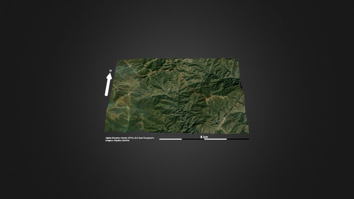 黄草梁-北灵山 – Modelo 3D gratuito STL