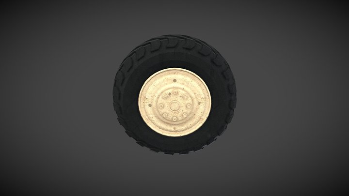 Massey Ferguson tractor 241 DI Rear Wheel 3D Model