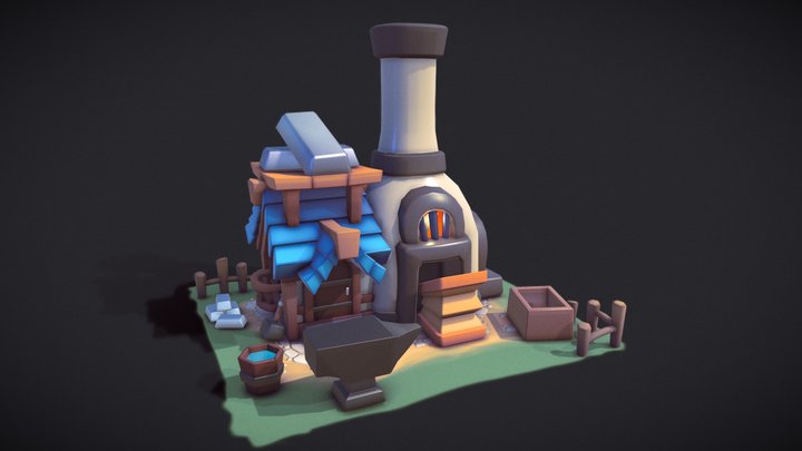 Blacksmith's Furnace 3D Model