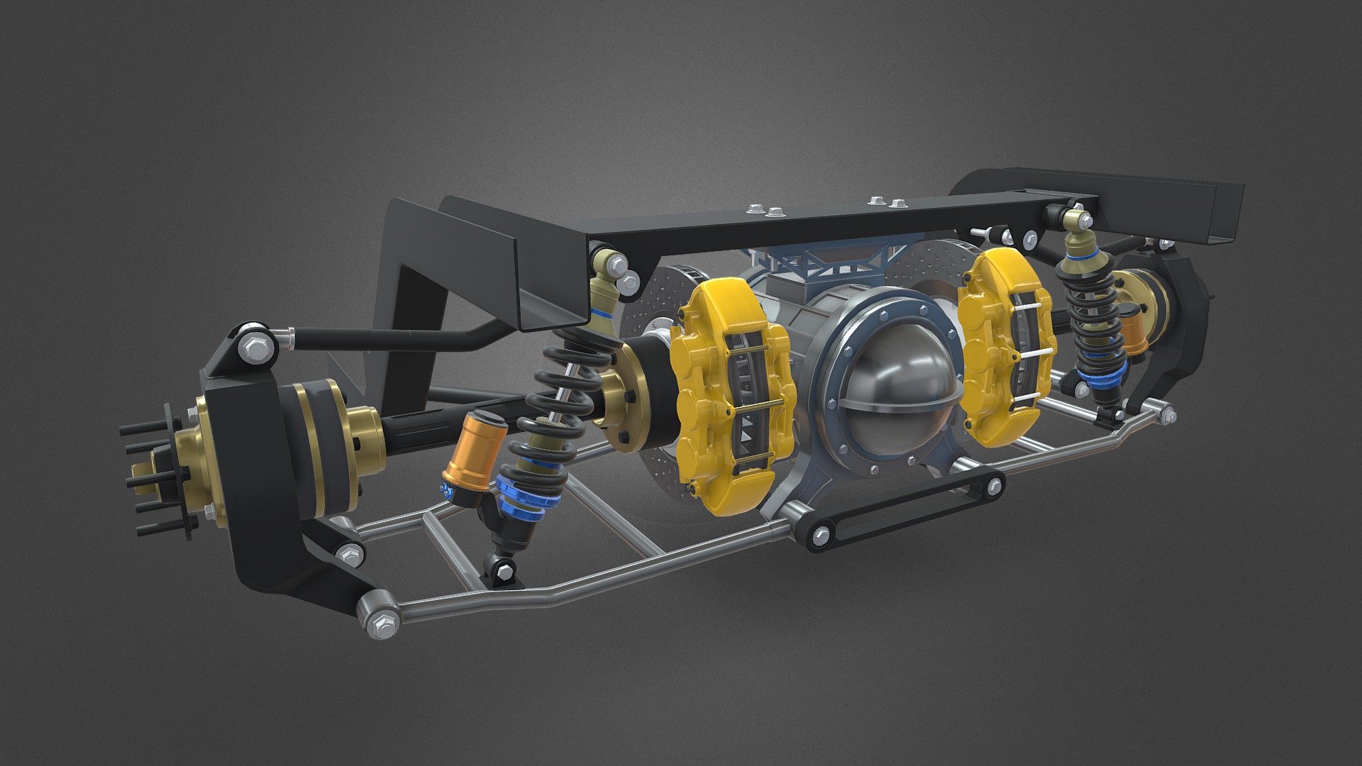 Sport rear suspension 3D model by OxS49 [82b4666] Sketchfab