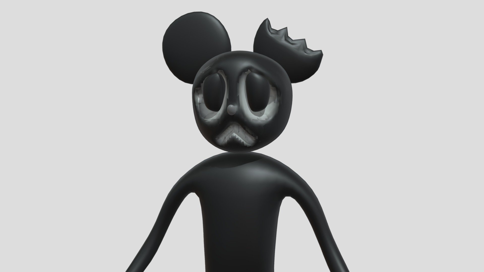 Cartoon Big Mouse - 3D Model by samsimsom