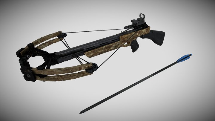 Cross Bow lowpoly 3d model 3D Model