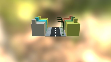 Calle simple 3D Model