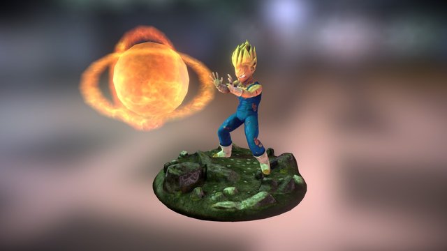 vegeta diorama 3D Model
