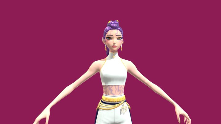 (Down)Kpop Demon Hunters×Fortnite-Rumi Patterns 3D Model
