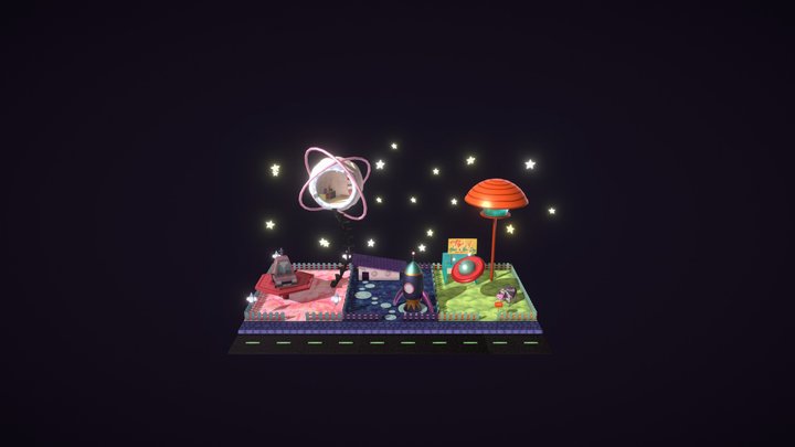 Futuristic diorama 3D Model