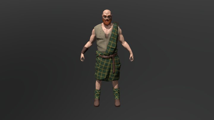 Scottish Dude A_Pose 3D Model