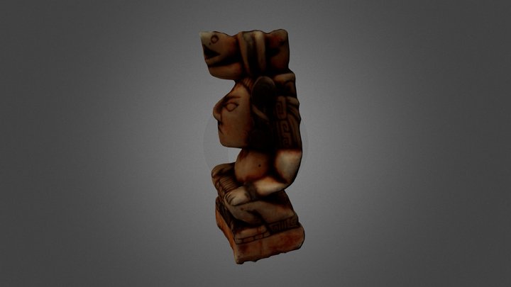 Figurilla con tocado de serpiente 3D Model