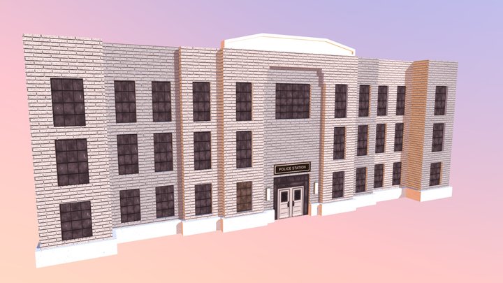 1950's Police Station 3D Model