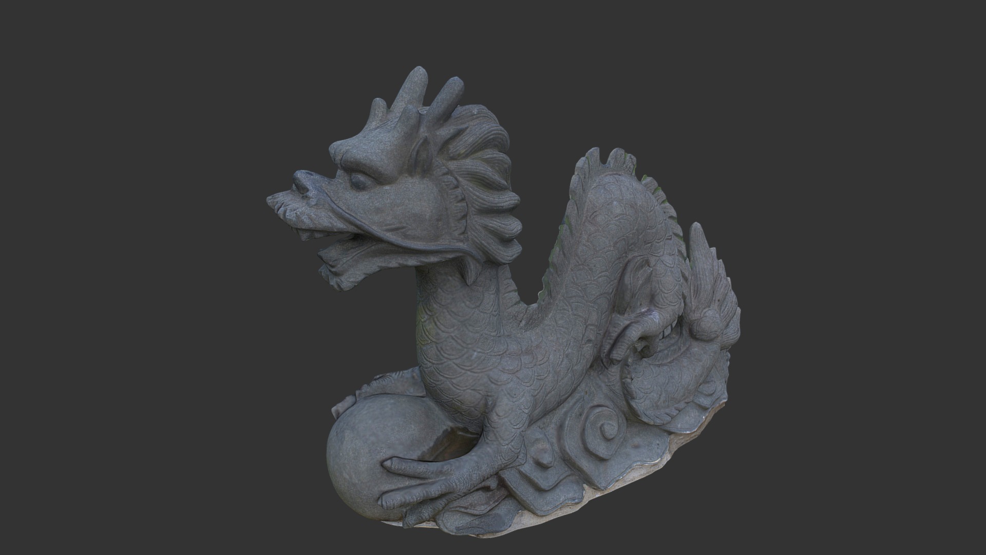3D model Kuching Dragon. - This is a 3D model of the Kuching Dragon.. The 3D model is about a statue of a lion.