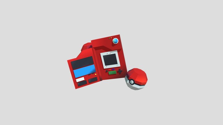 Trainer’s Fan Pack – 3D Low-Poly Pokeball & Dex