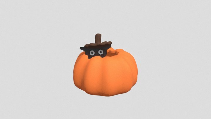 Pumpkin Cat 3D Model