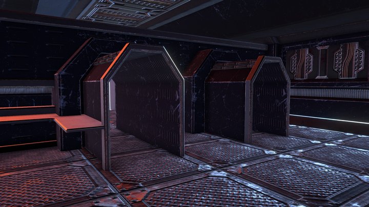 Sci-fi facility checkpoint 3D Model