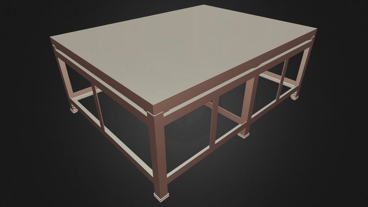 Cast Iron Welding Table 3D Model